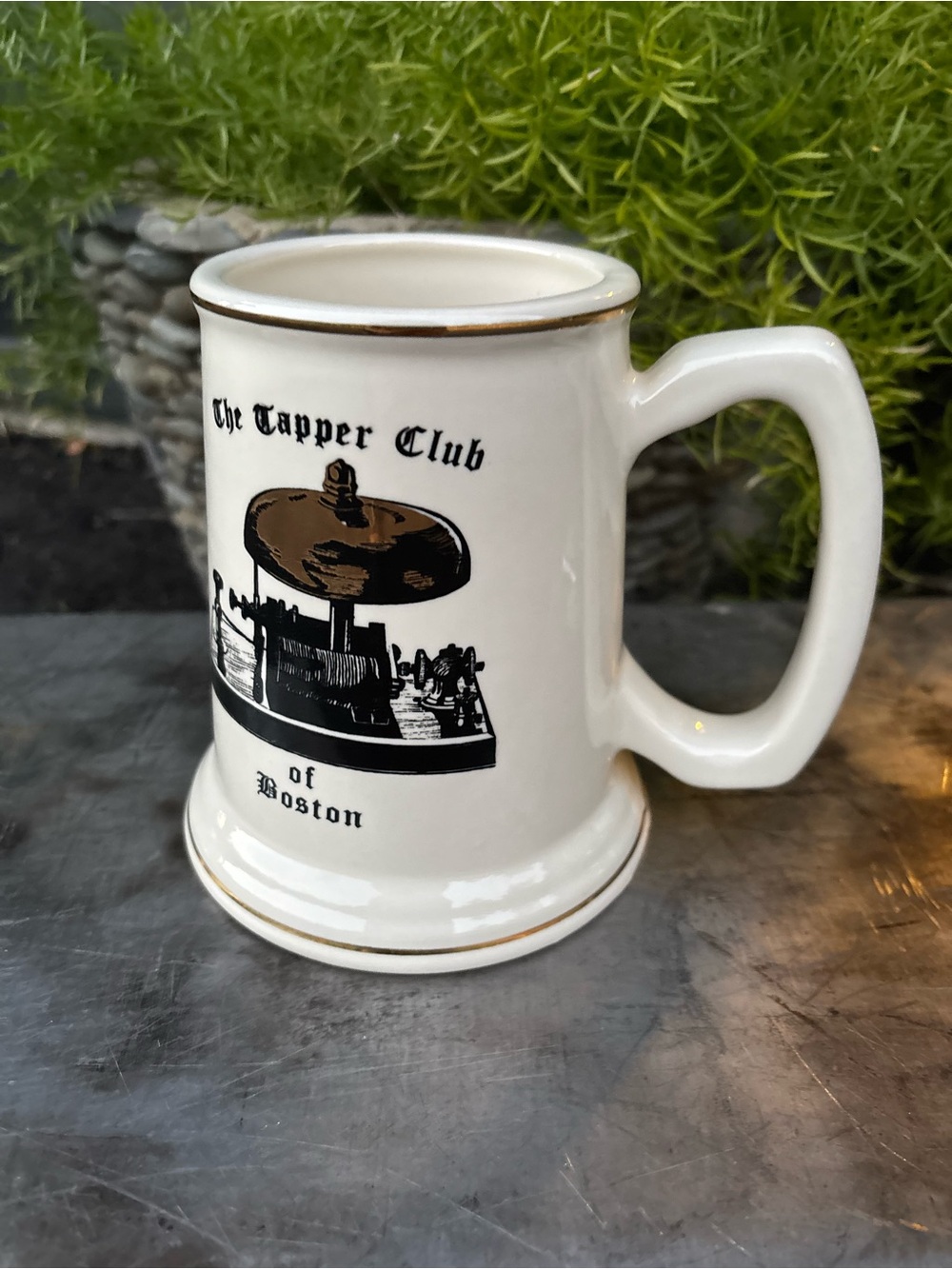 Vintage 70’s Beer Mug/Stein BOSTON MA THE TAPPER CLUB 25Th Anniversary, Gold - Picture 4 of 15